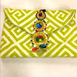 Multi colored clutch
